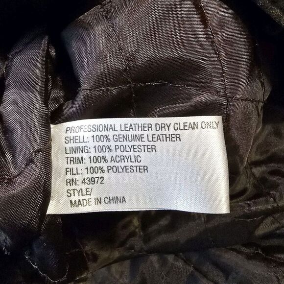 Fashion Elements Vintage Suede Leather Jacket Button Up Sherpa Trim Brown L - Picture 11 of 11